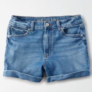 AE Stretch Denim Mom Shorts.
